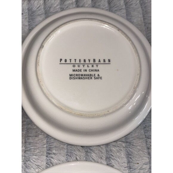 Pottery Barn Outlet Set of 4 Appetizer Snack Dessert Plates Vegetable Images - Picture 7 of 10
